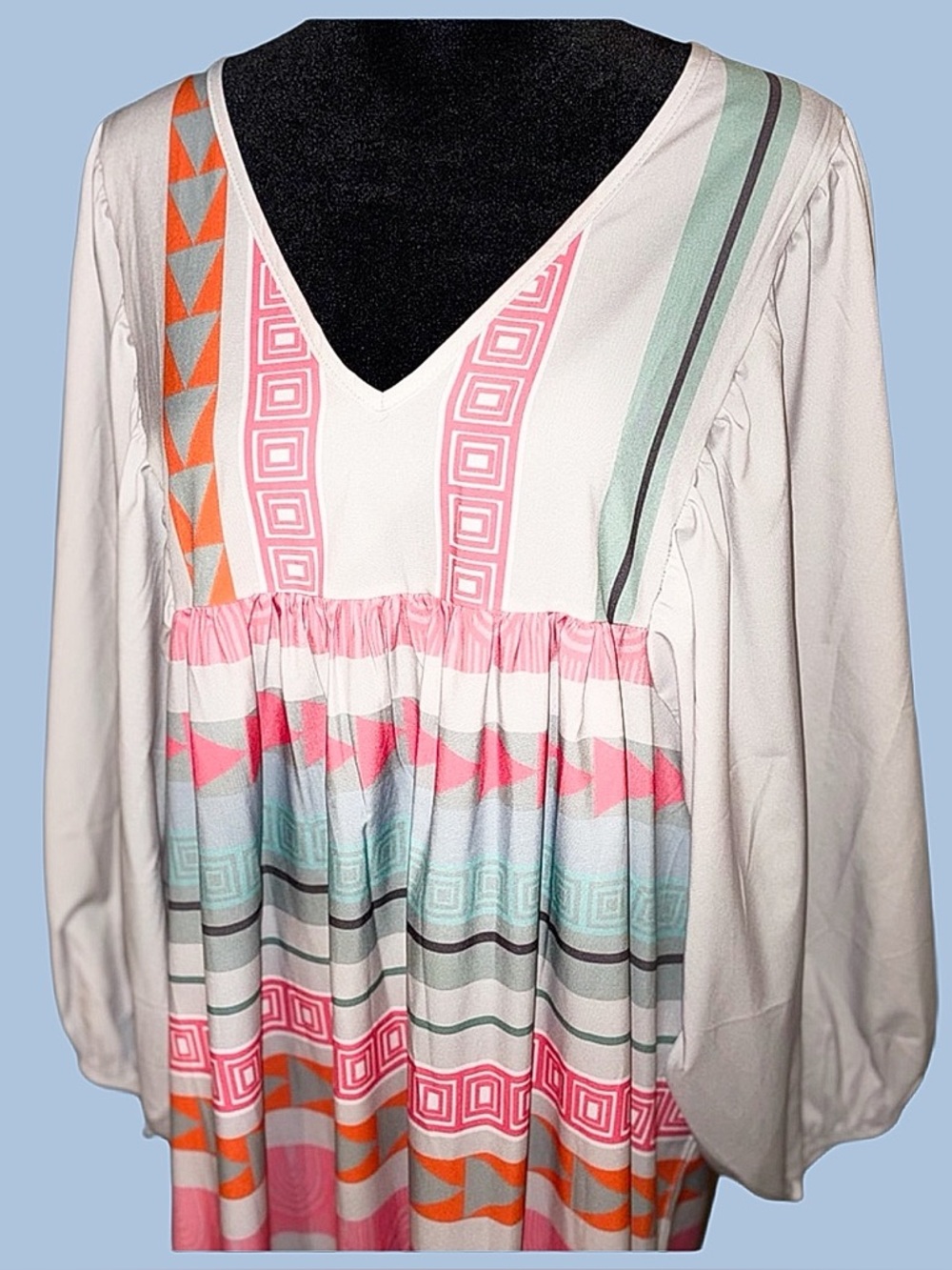 nwot Colorful Geometric Maxi Dress never worn women's XL very lightweight - Picture 11 of 11